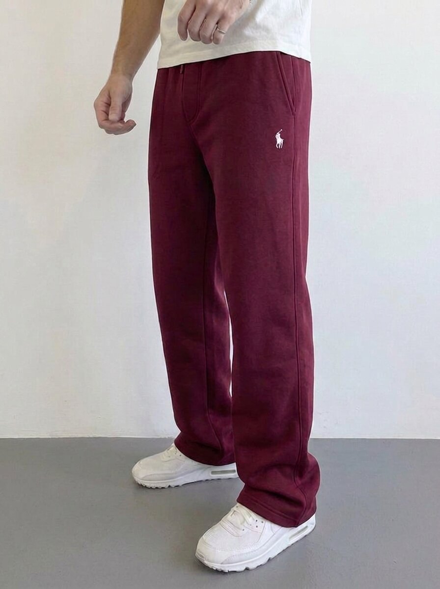 Ralph Lauren Baggy Fleece Joggers, Maroon