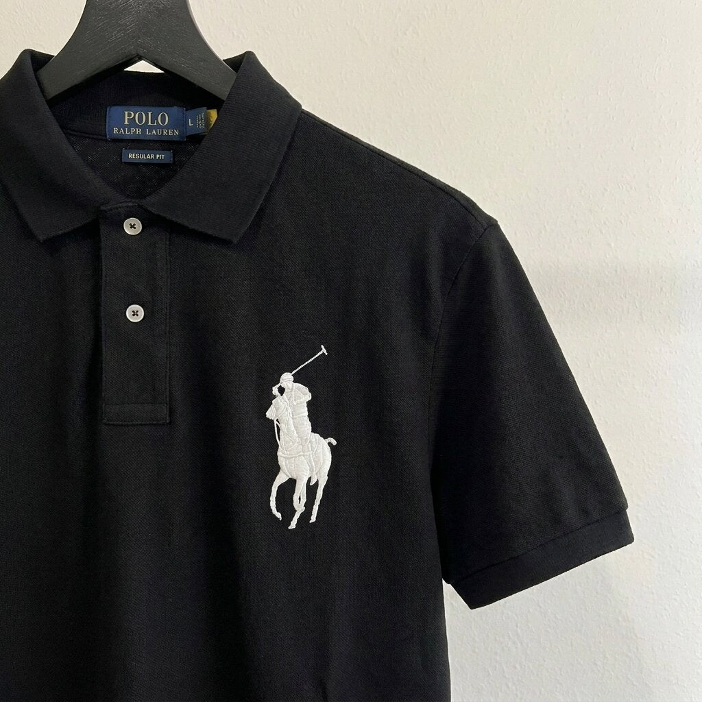 Ralph Lauren Big Pony Pique Polo, Black