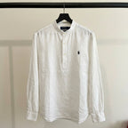 Ralph Lauren Linen/Remi Half Button Shirt, White