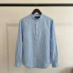 Ralph Lauren Linen/Remi Half Button Shirt, Sky