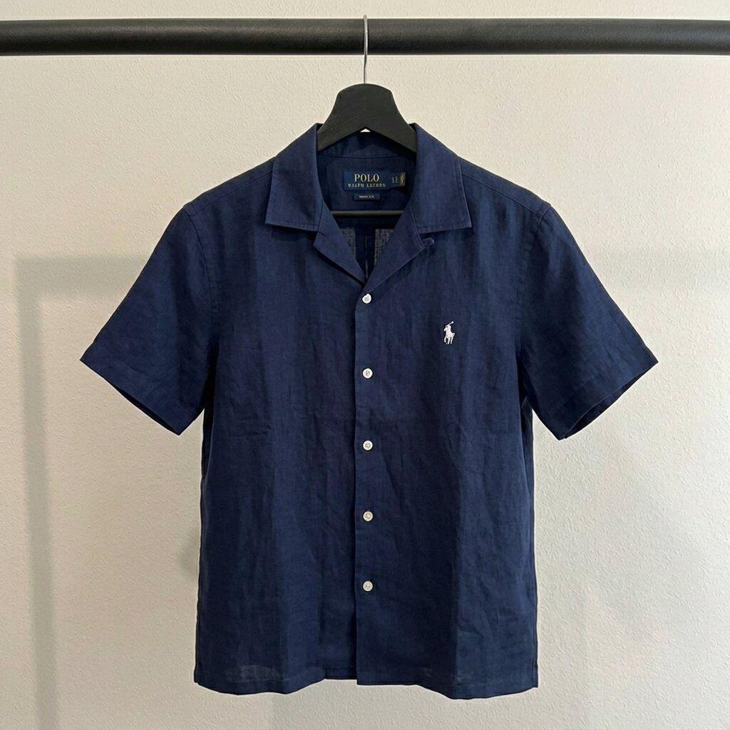 Ralph Lauren Linen/Remi Cuban Shirt, Navy