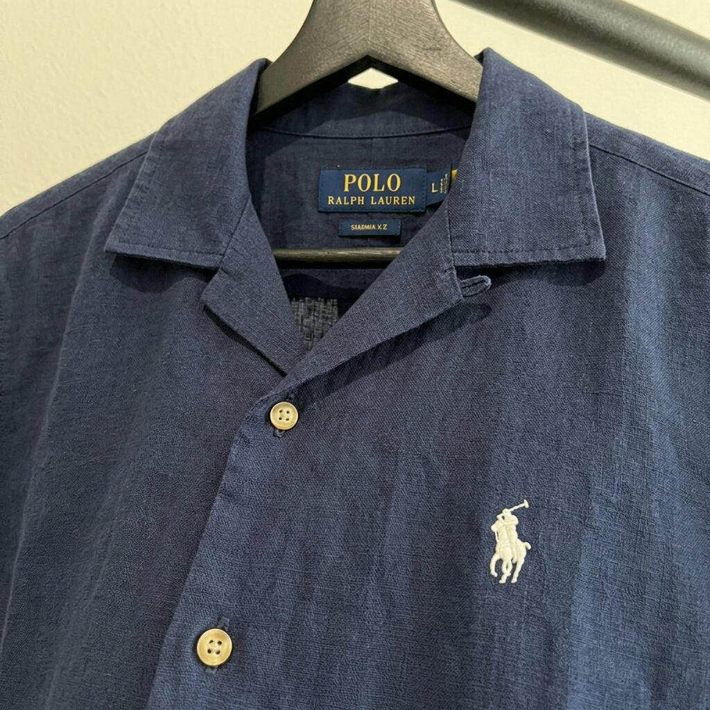 Ralph Lauren Linen/Remi Cuban Shirt, Navy