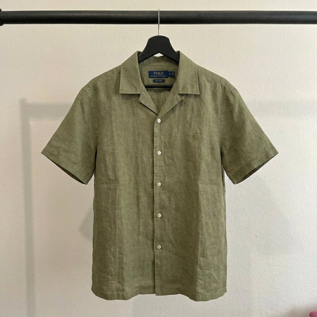 Ralph Lauren Linen/Remi Cuban Shirt, Olive