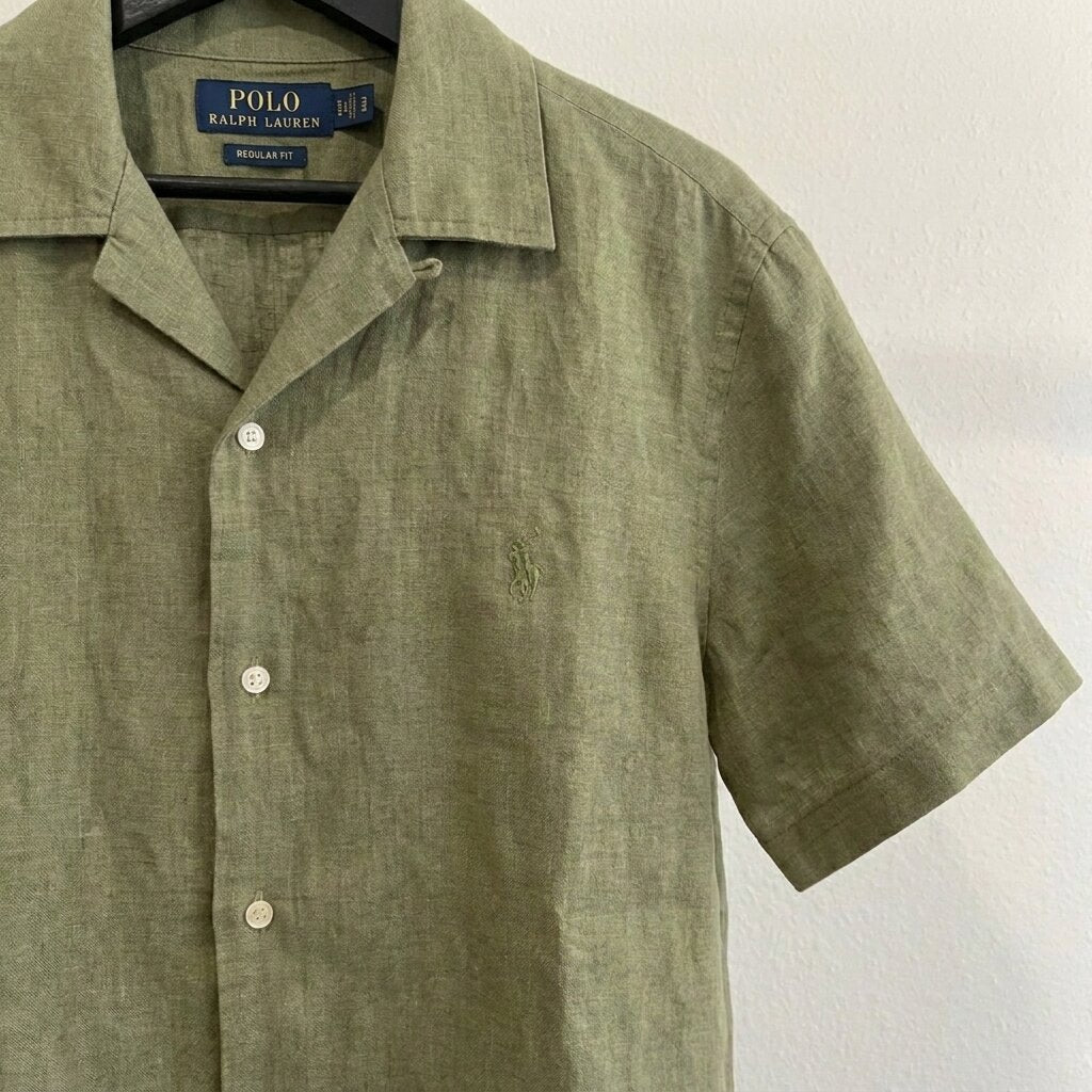 Ralph Lauren Linen/Remi Cuban Shirt, Olive
