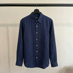 Hugo Boss 100% Linen Vintage Shirt, Navy