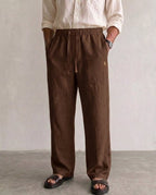 Ralph Lauren Vintage Relaxed Remi/Linen Trousers, Brown