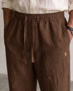 Ralph Lauren Vintage Relaxed Remi/Linen Trousers, Brown