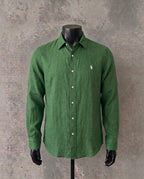 Ralph Lauren 100% French Linen Vintage Shirt, Green