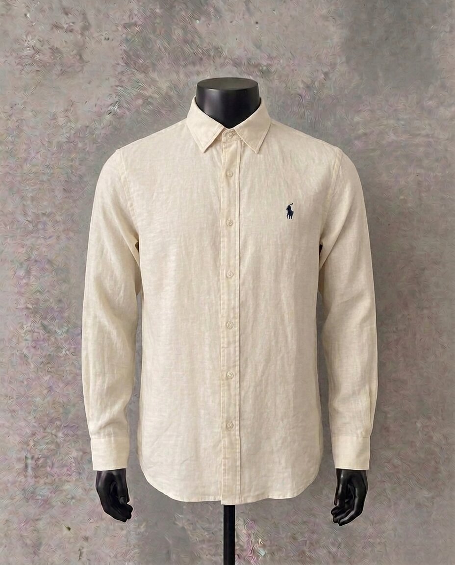 Ralph Lauren 100% French Linen Vintage Shirt, Off White