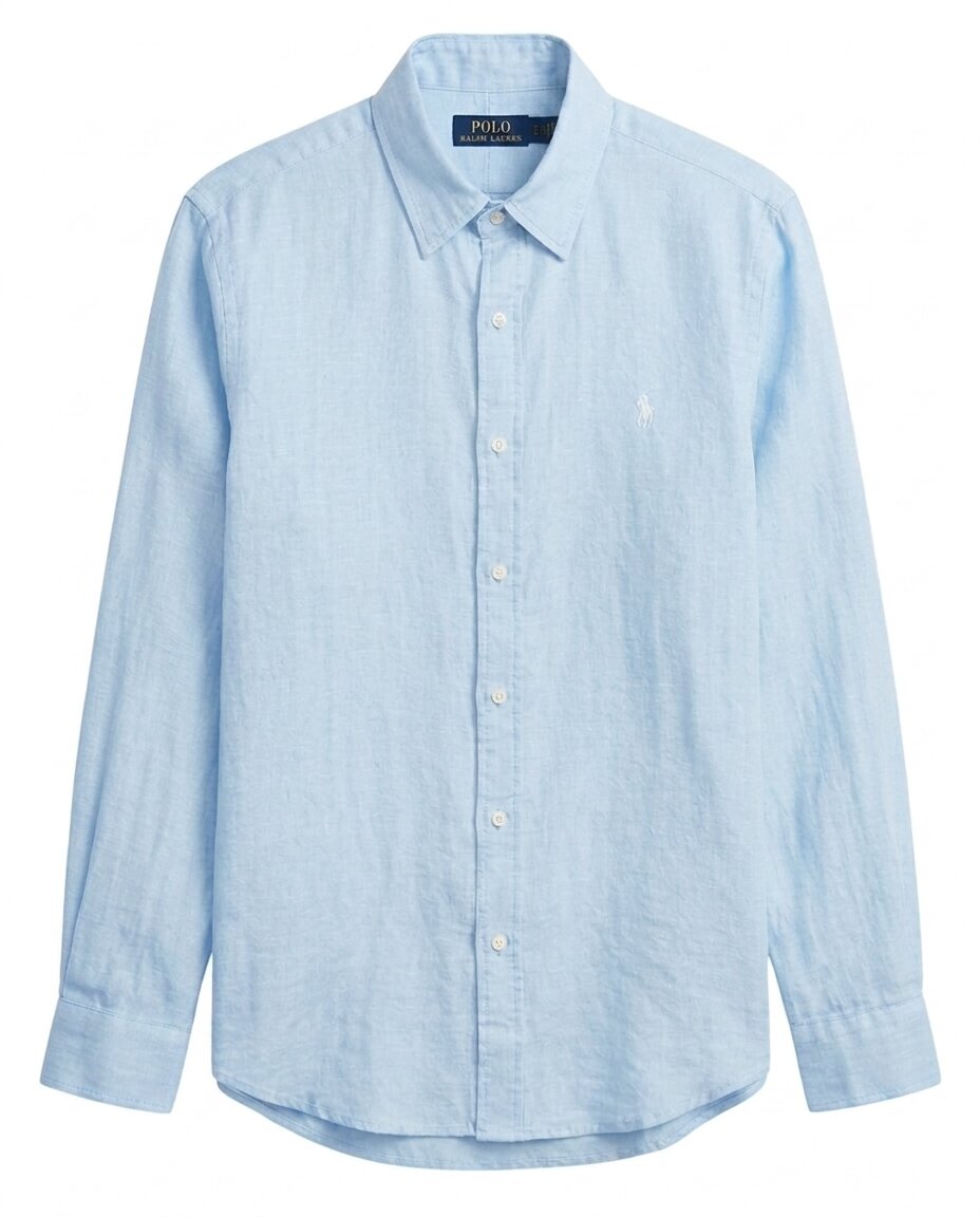 Ralph Lauren 100% French Linen Vintage Shirt, Sky