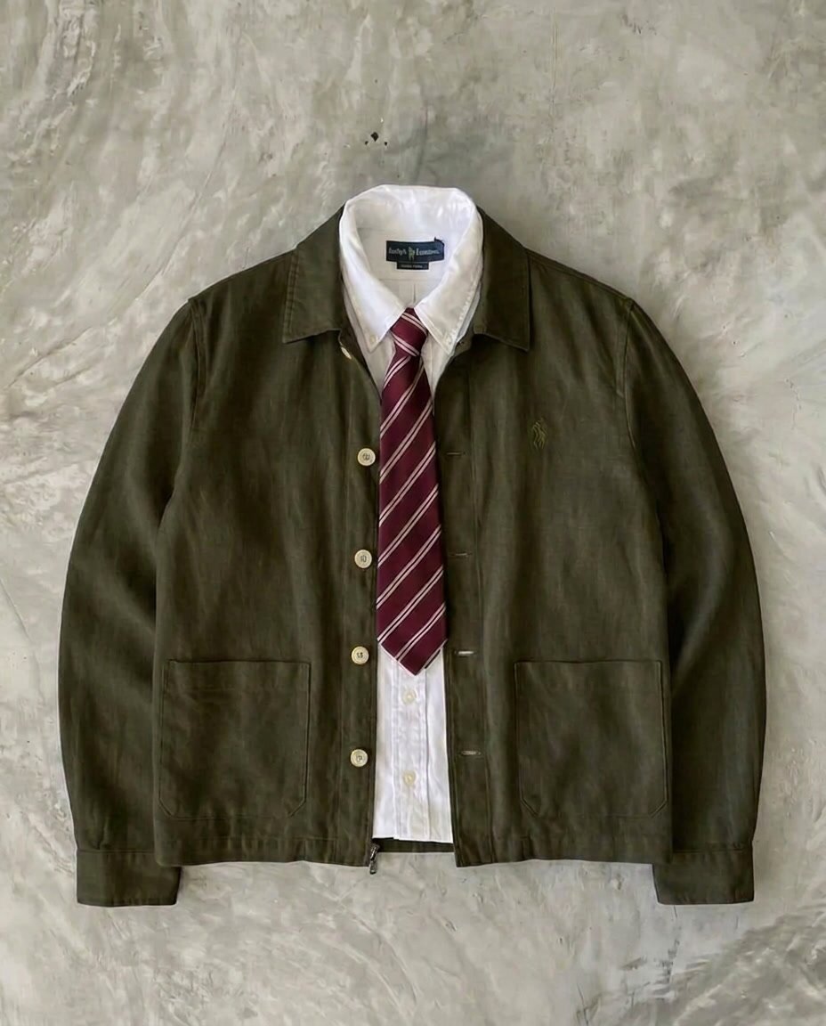 Ralph Lauren Linen/Remi Overshirt, Olive