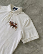 Ralph Lauren Triple Pony Pique Polo, White