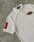 Ralph Lauren Triple Pony Pique Polo, White