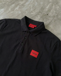 Hugo Boss Square Badge Logo Pique Polo, Black