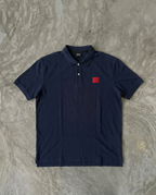 Hugo Boss Square Badge Logo Pique Polo, Navy