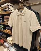 Hugo Boss Rubber Patch Logo Pique Polo, Beige