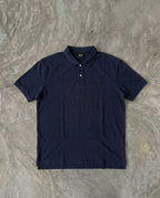 Hugo Boss Rubber Patch Logo Pique Polo, Navy