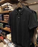 Hugo Boss Rubber Patch Logo Pique Polo, Black
