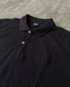 Hugo Boss Rubber Patch Logo Pique Polo, Black