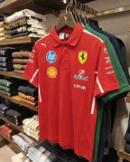 Ferrari Pique Blend Sports Polo, Red