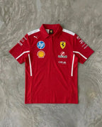 Ferrari Pique Blend Sports Polo, Red