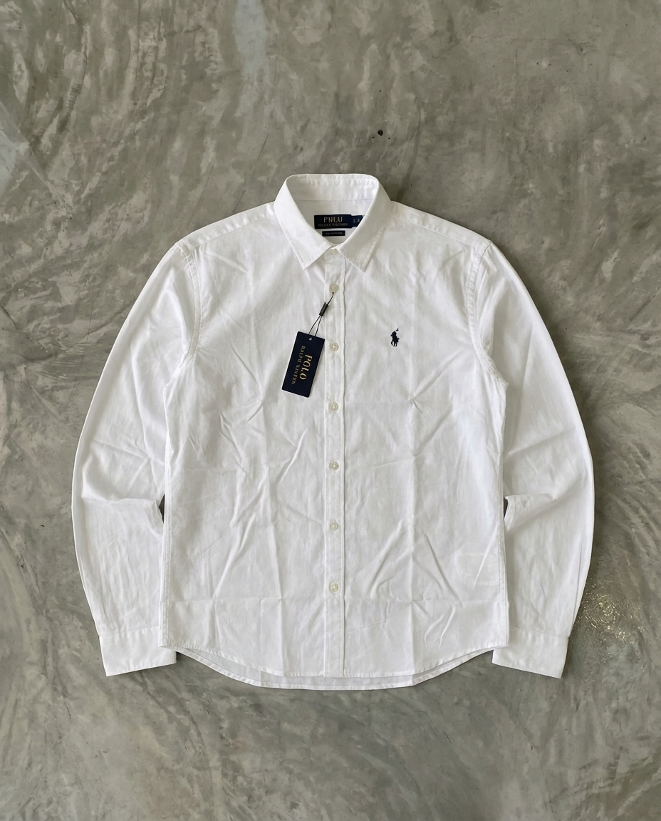 Ralph Lauren Stretch Cotton Formal Shirt, White