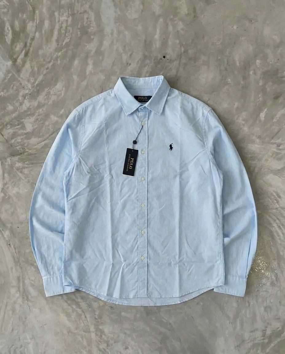 Ralph Lauren Stretch Cotton Formal Shirt, Sky