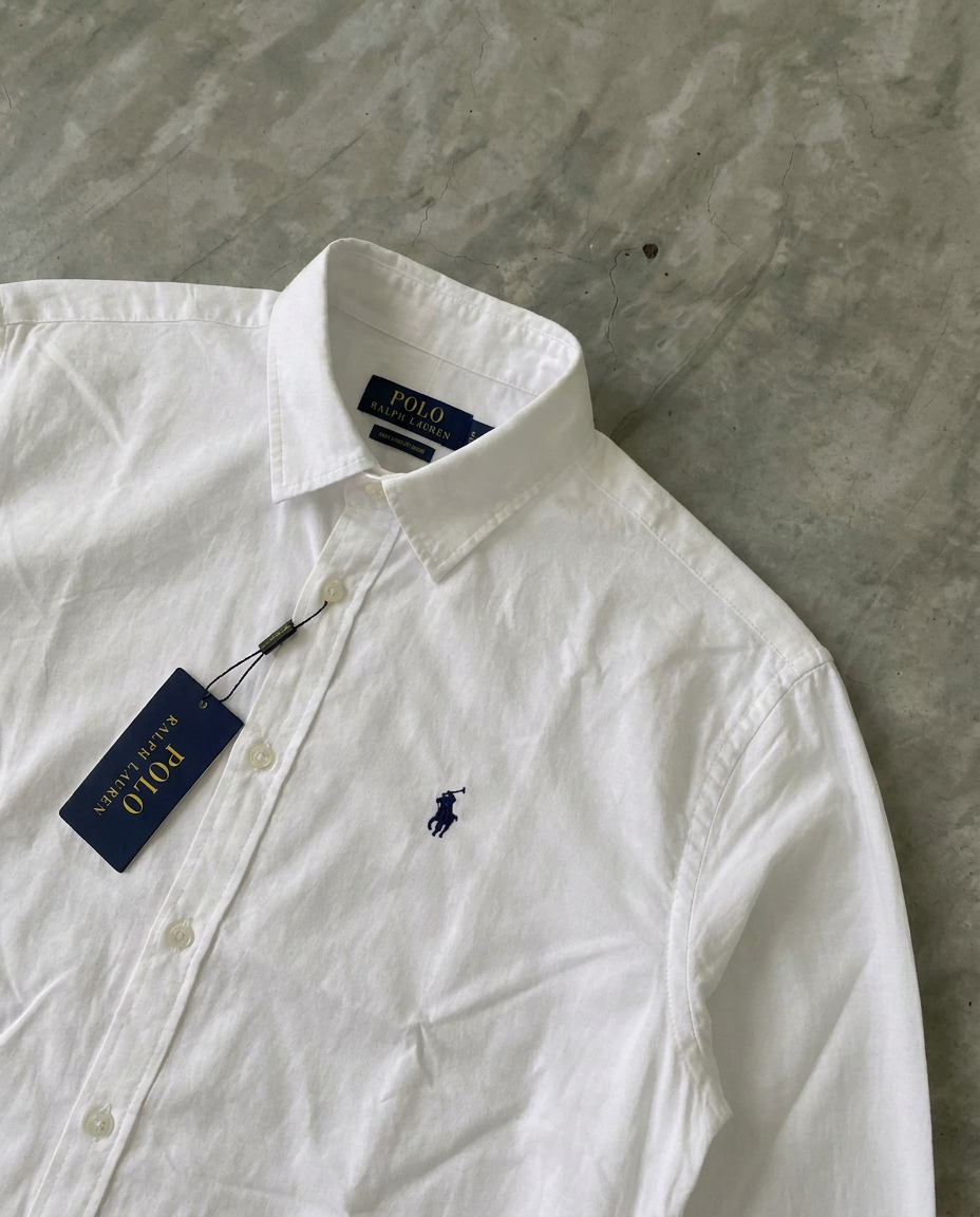 Ralph Lauren Stretch Cotton Formal Shirt, White