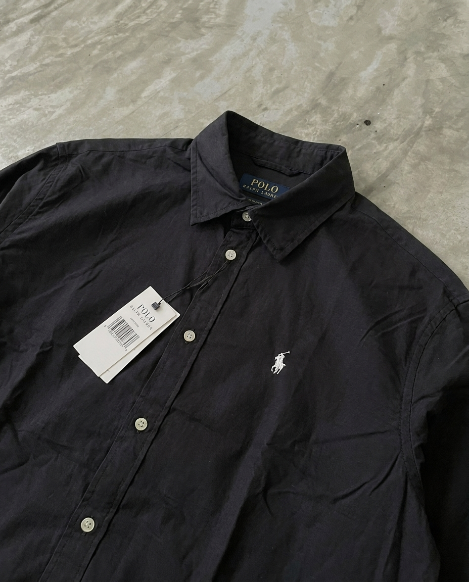 Ralph Lauren Stretch Cotton Formal Shirt, Black