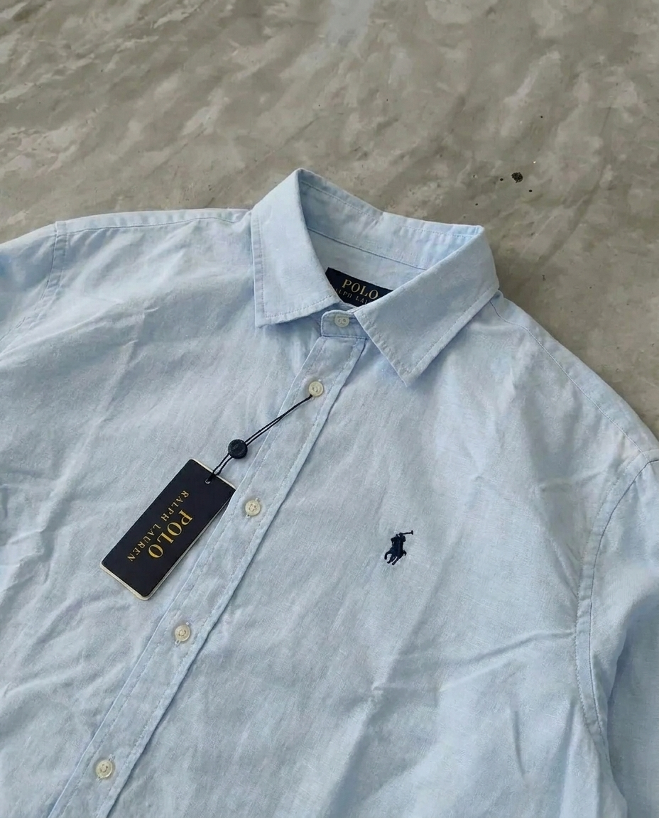Ralph Lauren Stretch Cotton Formal Shirt, Sky