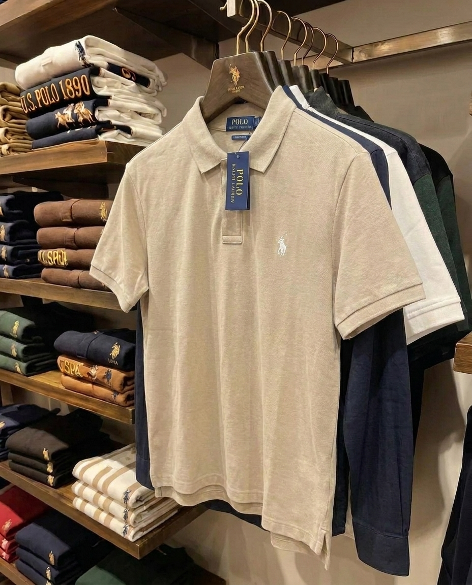 Ralph Lauren Classic Pique Polo, Beige