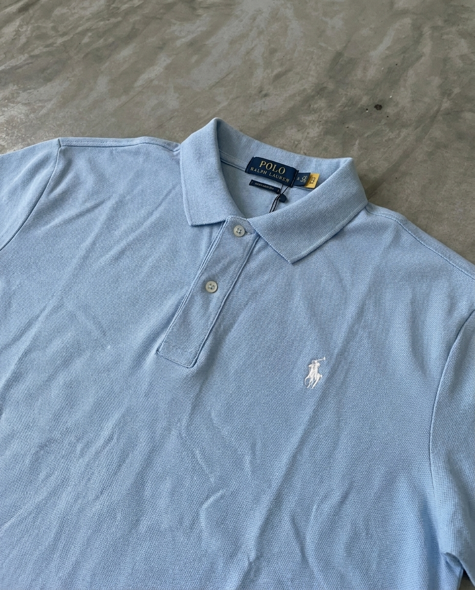Ralph Lauren Classic Pique Polo, Sky Blue
