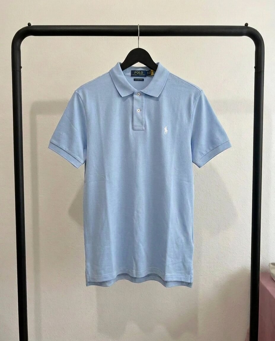 Ralph Lauren Classic Pique Polo, Sky Blue