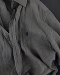 Ralph Lauren 100% French Linen Vintage Shirt, Ash Gray