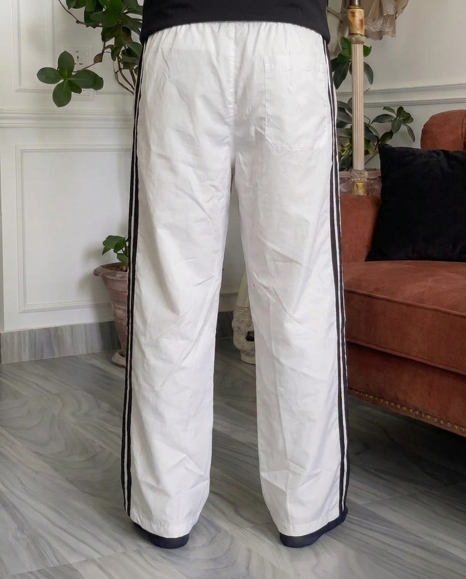 Adidas Track Pants, Parachute Fabric , White