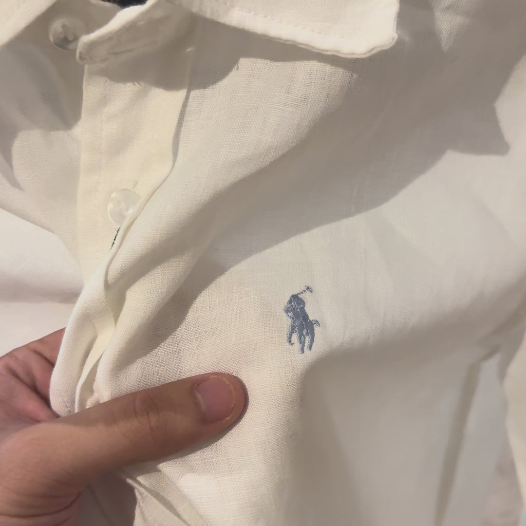 Ralph Lauren 100% French Linen Shirt, White