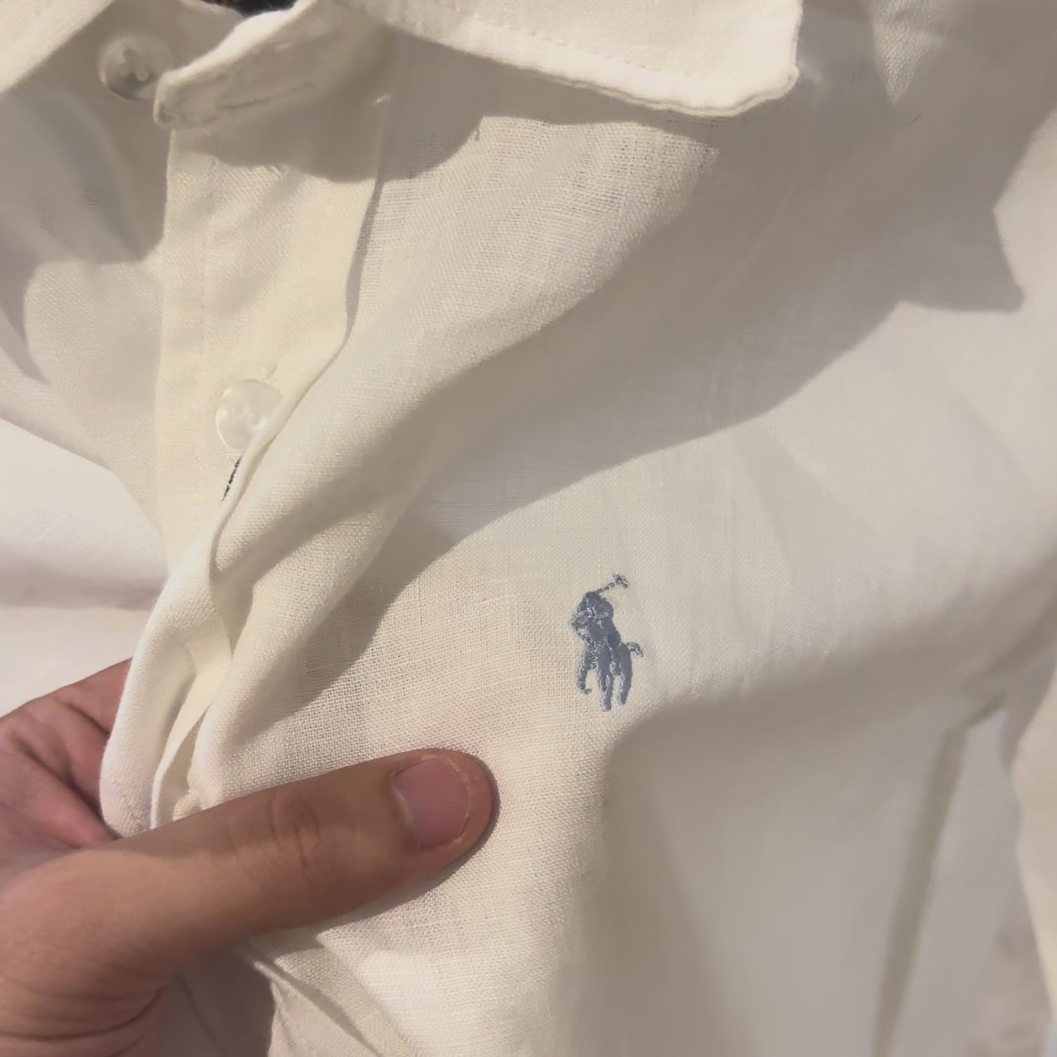 Ralph Lauren 100% French Linen Shirt, White