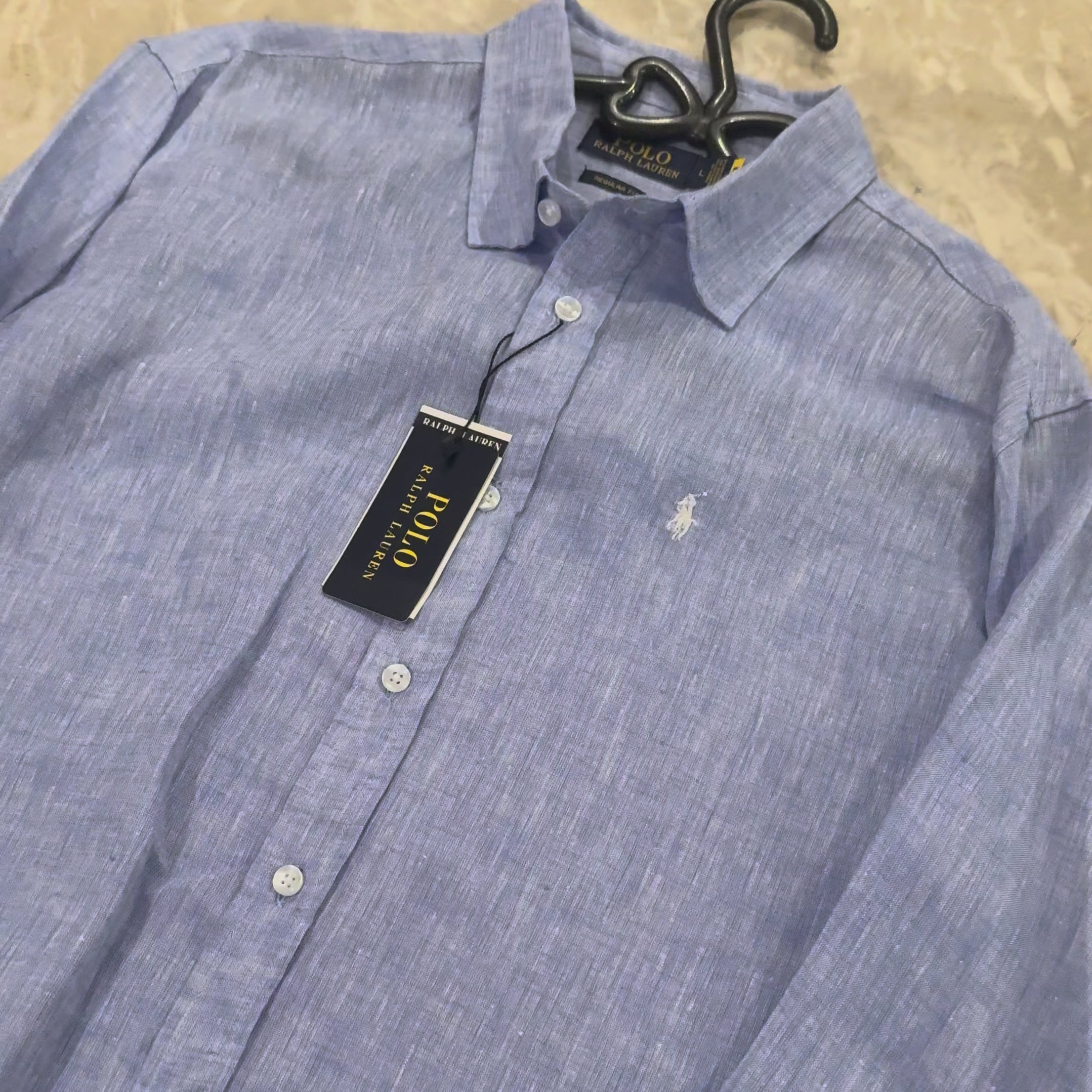 Ralph Lauren 100% French Linen Shirt, Sky