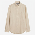 Vintage Ralph Lauren beige shirt with a logo on a white background